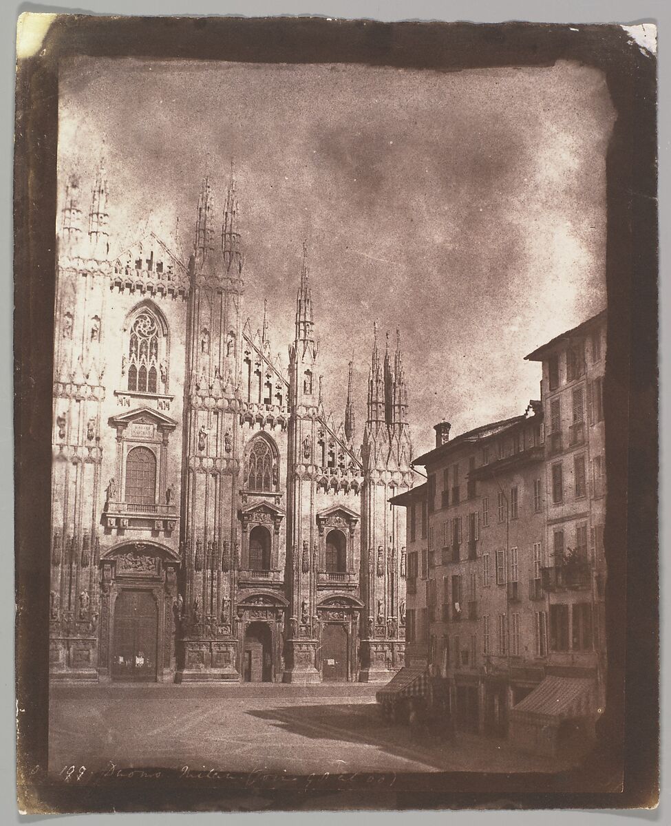 Duomo Milan, Calvert Richard Jones (British, Swansea, Wales 1802–1877 Bath, England), Salted paper print from paper negative 