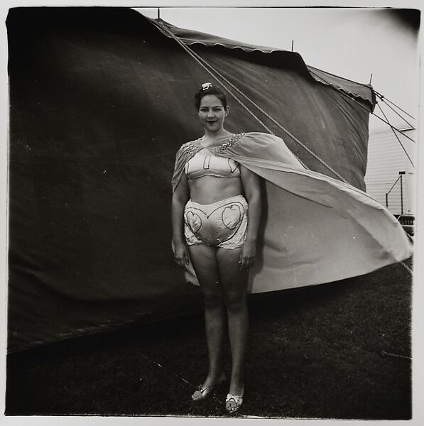Girl in her circus costume, Md., Diane Arbus (American, New York 1923–1971 New York), Gelatin silver print 