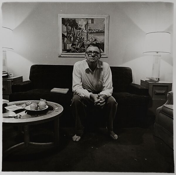James T. Farrell in his hotel room, N.Y.C., Diane Arbus (American, New York 1923–1971 New York), Gelatin silver print 