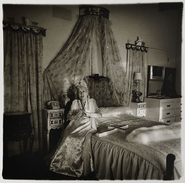 Bishop on her bed, Santa Barbara, Cal., Diane Arbus (American, New York 1923–1971 New York), Gelatin silver print 