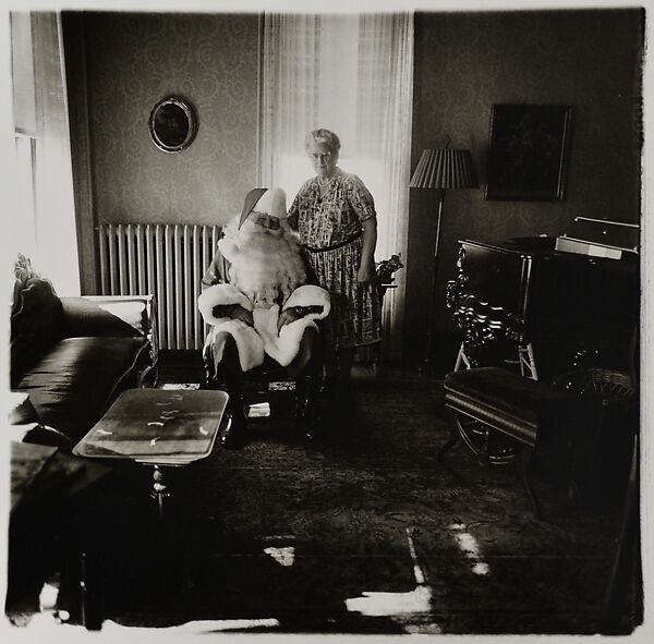 Mr. and Mrs. Santa Claus in their living room, Albion, N.Y., Diane Arbus (American, New York 1923–1971 New York), Gelatin silver print 