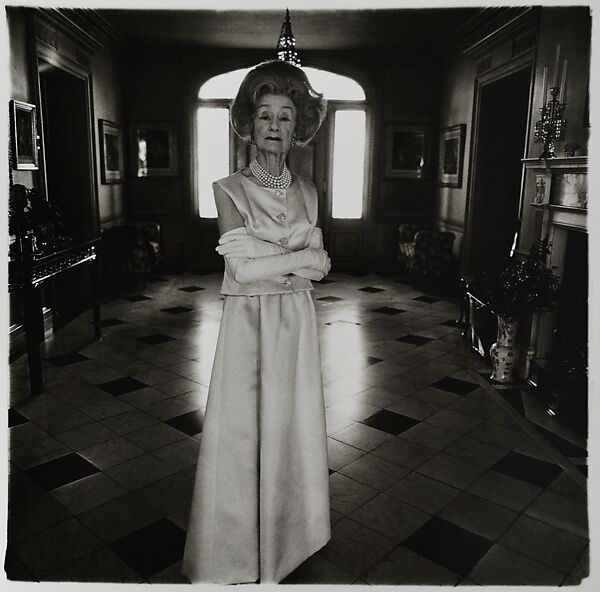 Mrs. T. Charlton Henry in an evening gown, Philadelphia, Pa., Diane Arbus (American, New York 1923–1971 New York), Gelatin silver print 