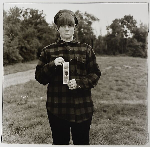 Girl with a plaid shirt at Camp Lakecrest, Dutchess County, N.Y., Diane Arbus (American, New York 1923–1971 New York), Gelatin silver print 