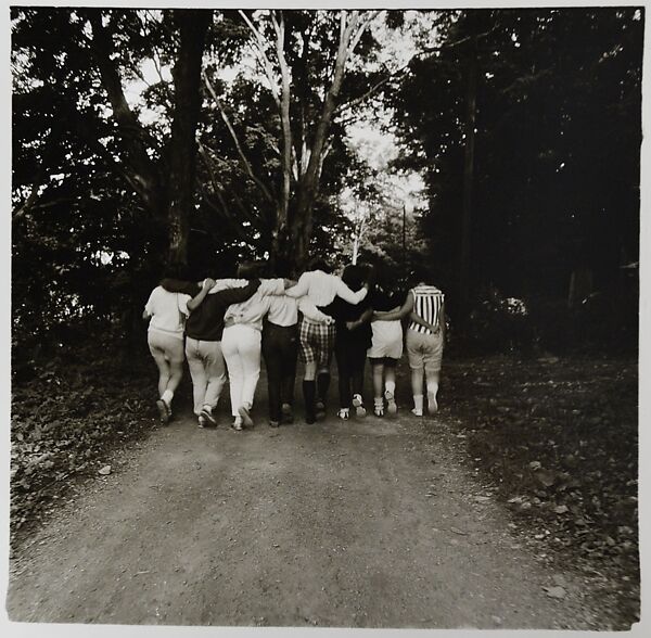 Camp Lakecrest campers walking away, Dutchess County, N.Y., Diane Arbus (American, New York 1923–1971 New York), Gelatin silver print 