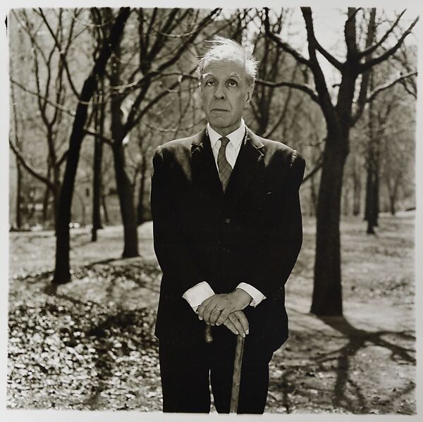 Jorge Luis Borges in Central Park, N.Y.C., Diane Arbus (American, New York 1923–1971 New York), Gelatin silver print 