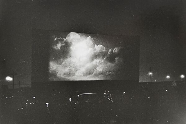 Clouds on screen at a drive-in movie, N.J., Diane Arbus (American, New York 1923–1971 New York), Gelatin silver print 