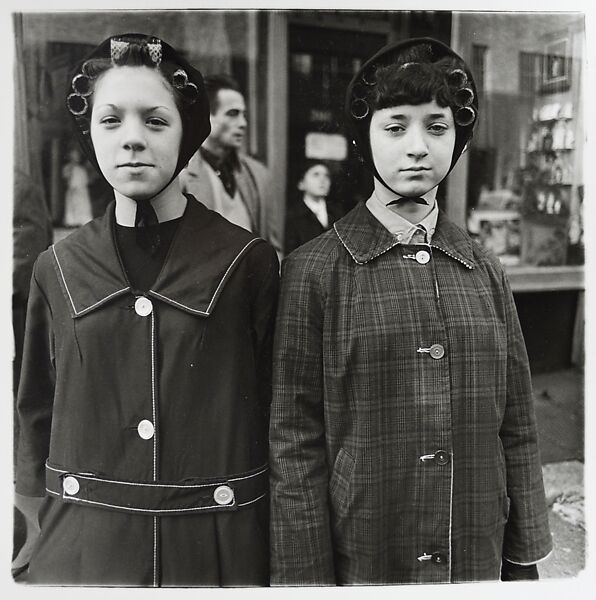 Two girls in curlers, N.Y.C., Diane Arbus (American, New York 1923–1971 New York), Gelatin silver print 