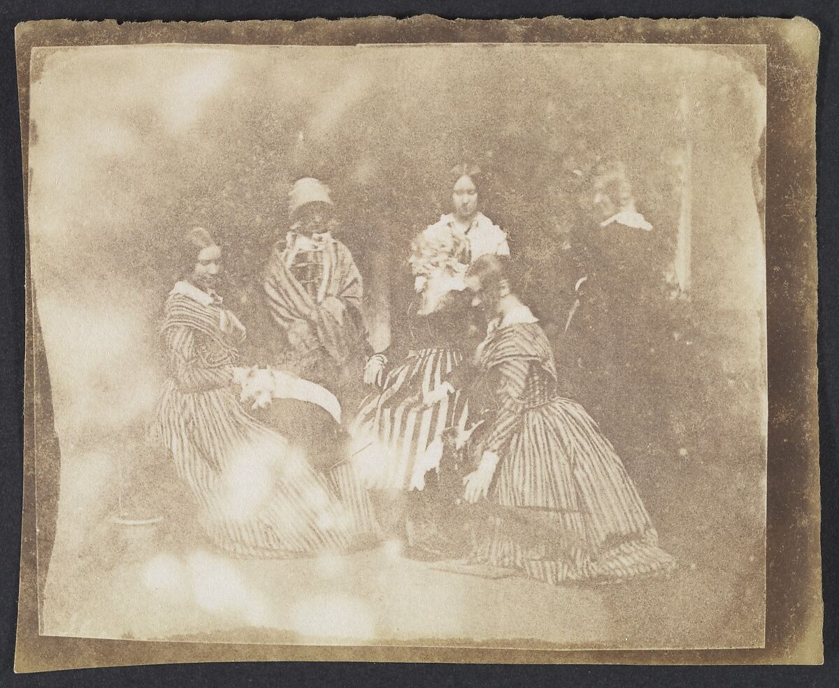 34. Artistical Groups in Various Poses, Calvert Richard Jones (British, Swansea, Wales 1802–1877 Bath, England), Salted paper print from paper negative 