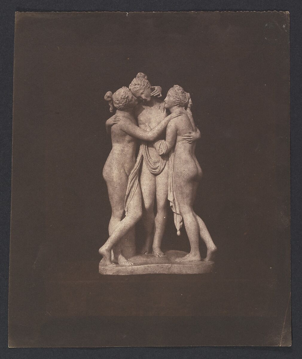 Statuette of the Three Graces, William Henry Fox Talbot (British, Dorset 1800–1877 Lacock), Salted paper print from paper negative 
