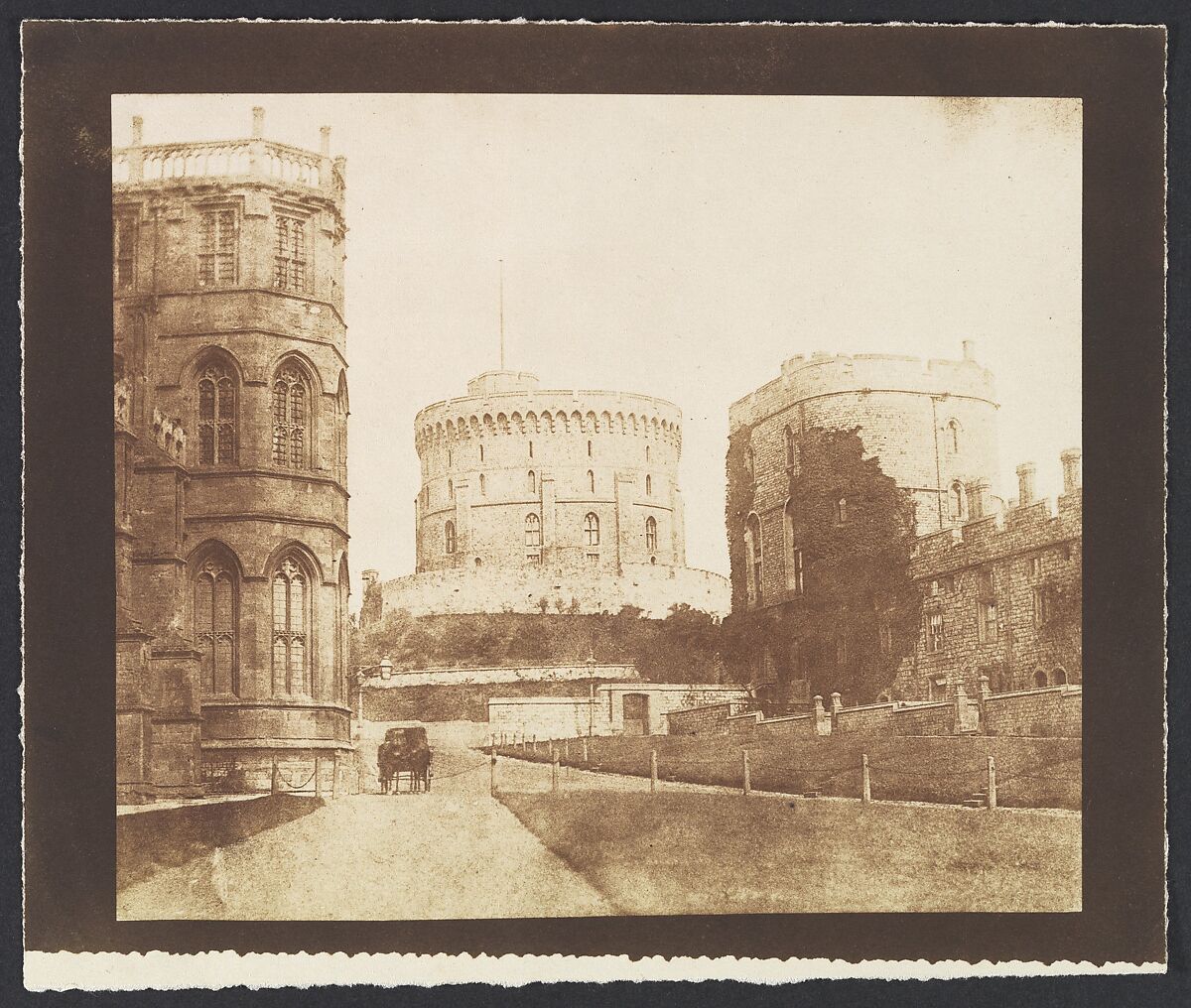 Windsor Castle, William Henry Fox Talbot (British, Dorset 1800–1877 Lacock), Salted paper print from paper negative 