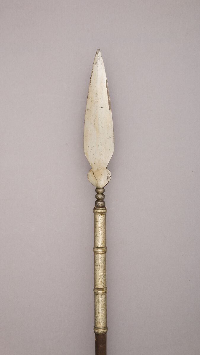 Spear, Steel, wood, silver, Philippine, Jolo