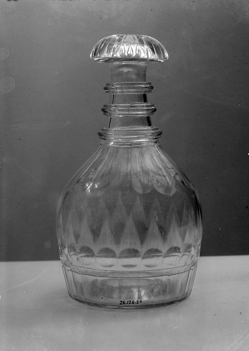 Decanter, Blown lead glass, American 