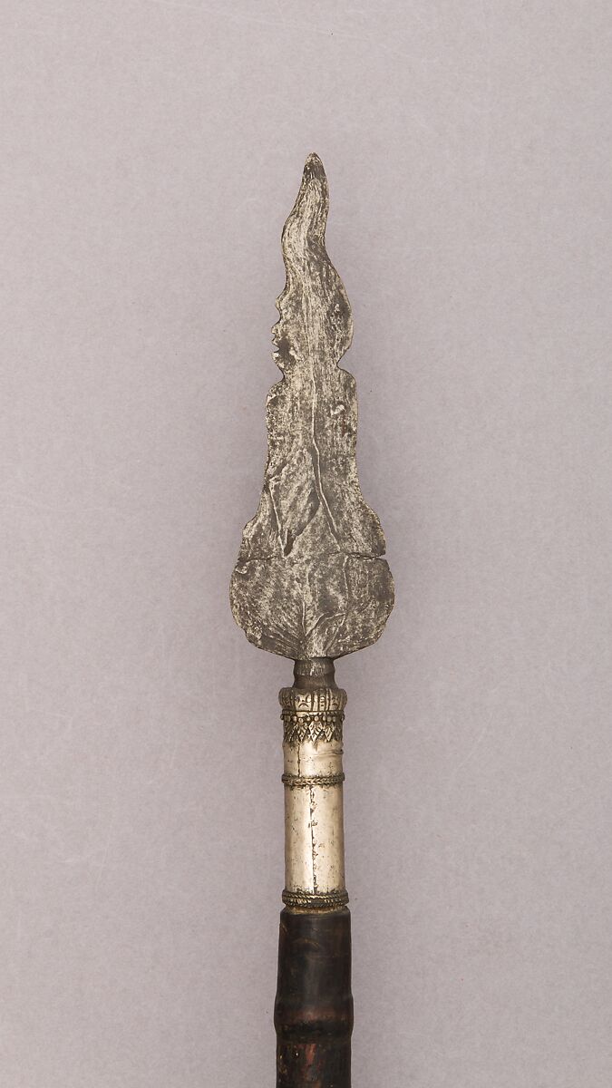 Spear, Bamboo, silver, Javanese 