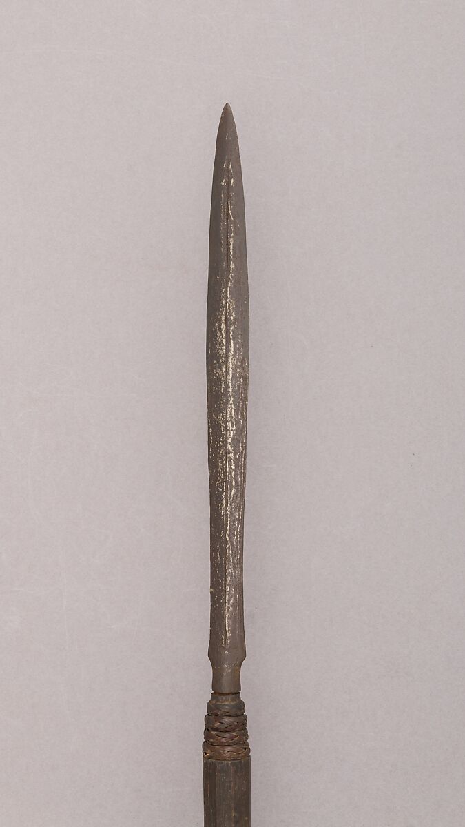 Spear, Wood, cane (rattan), Malayan 