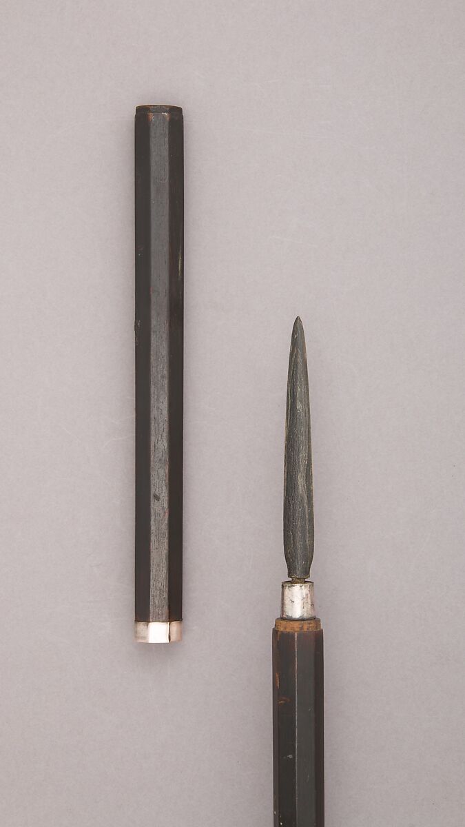 Spear with Sheath, Wood, cane (rattan), Malayan