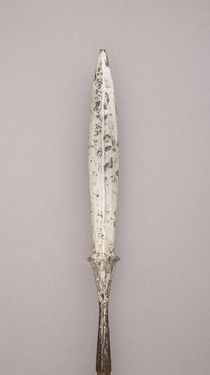 Spear, Steel, wood, cane, Indian, Assam