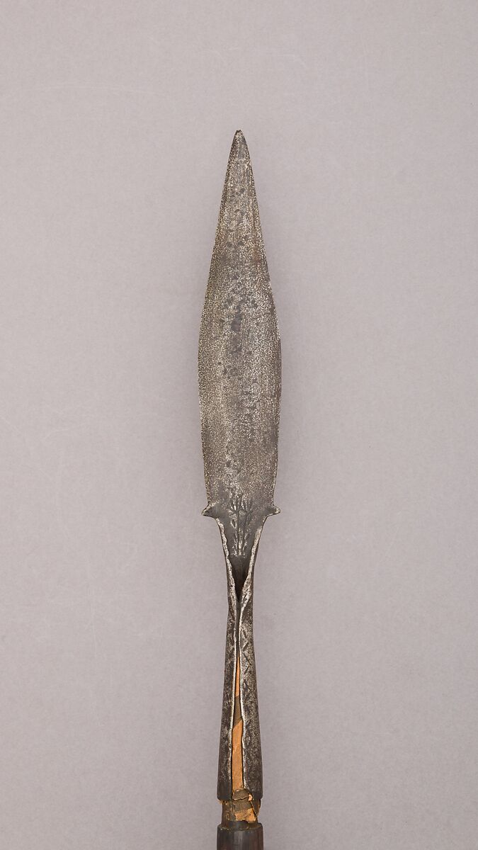 Spear, Steel, iron, wood, horsehair, Indian, Assam
