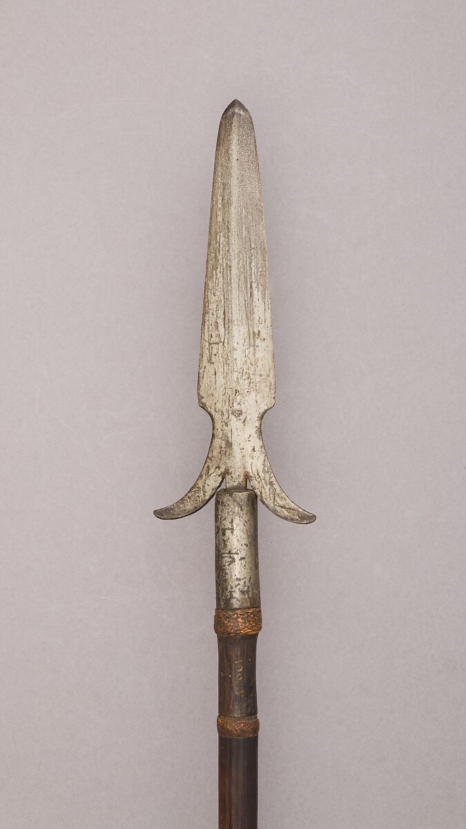 Spear (Kay-Yan), Steel, wood, cane (rattan), Philippine, Igorot