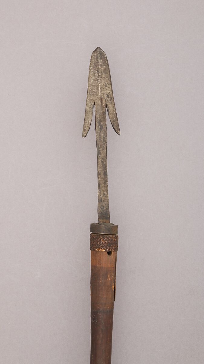 Spear (Falfeg), Steel, wood, iron, cane (rattan), Philippine, Igorot