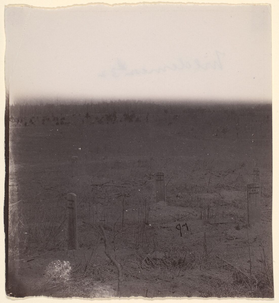 [The Wilderness Battlefield], Unknown (American), Albumen silver print from glass negative 