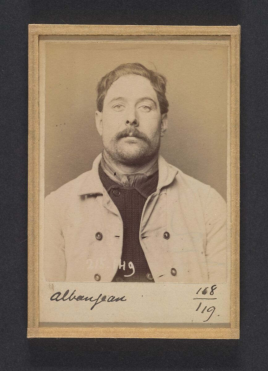 Alban. Jean-Louis. 35 ans, né à Paris. Plombier. Anarchiste. Fiché le 5/3/94., Alphonse Bertillon (French, 1853–1914), Albumen silver print from glass negative 