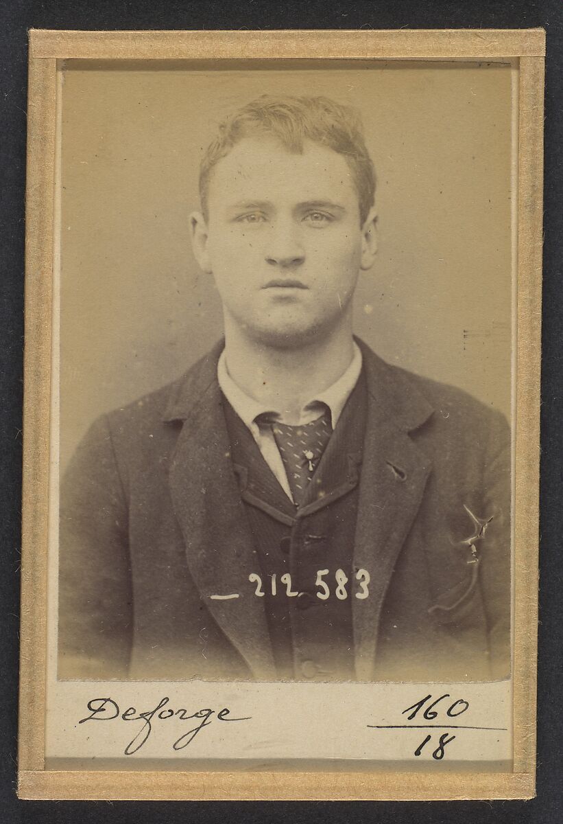 Alphonse Bertillon | Deforge. Henri, Walter. 19 ans, né à Bruxelles ...