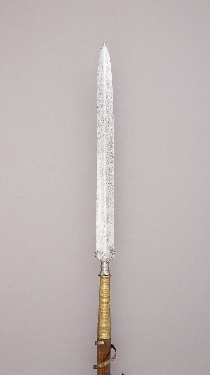 Spear, Wood, steel, silver, Javanese