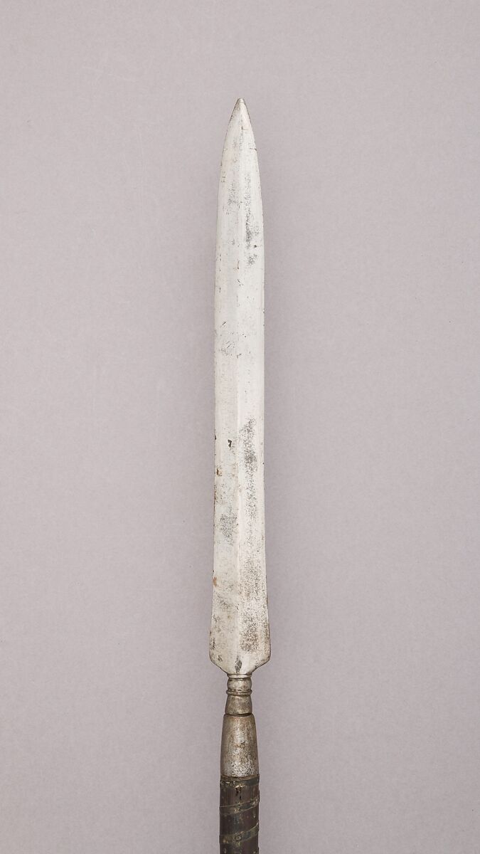 Spear, Wood, silver, steel, Javanese