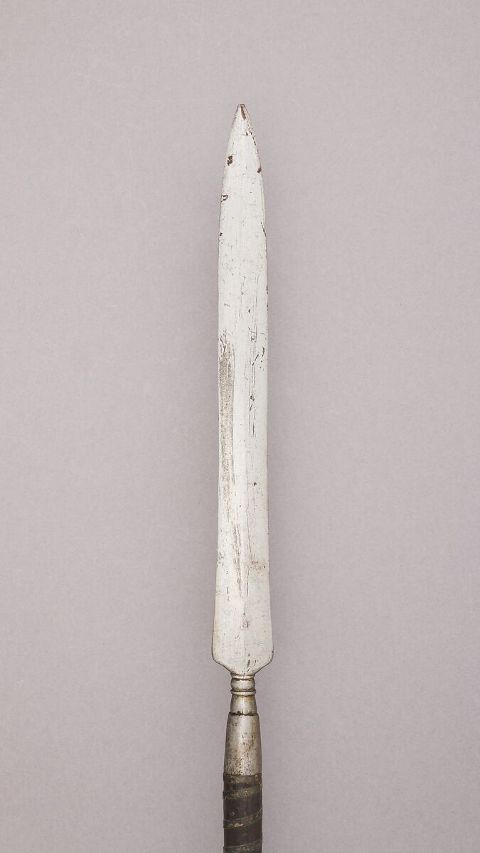 Spear, Wood, silver, steel, Javanese 