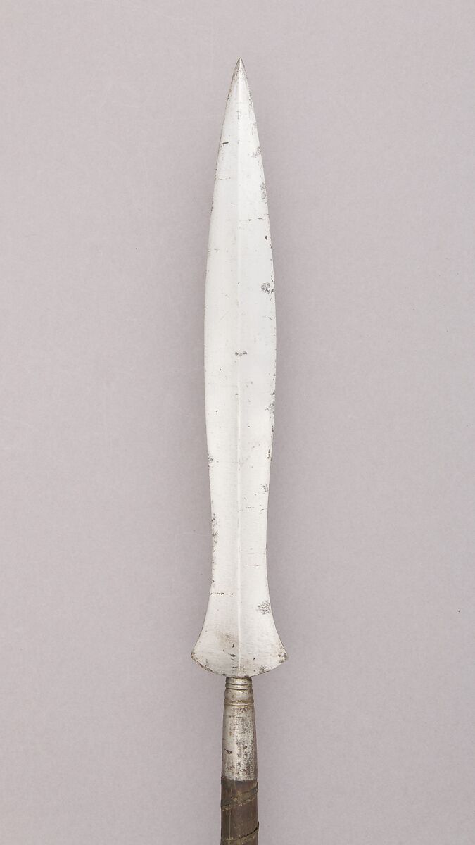 Spear, Wood, silver, steel, Javanese 