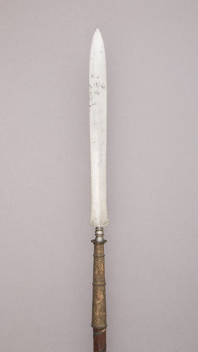 Spear, Wood, silver, steel, Javanese 