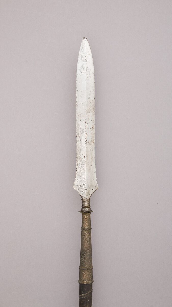 Spear, Wood, silver, steel, Javanese 