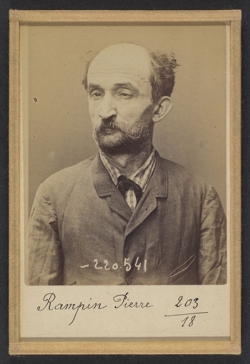 Rampin. Pierre. 3/7/94, Alphonse Bertillon (French, 1853–1914), Albumen silver print from glass negative 