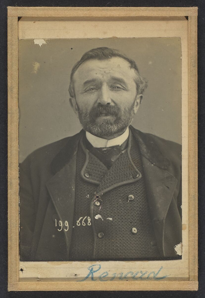 Renard. Pierre, Alfred. 46 ans, né à Flain (Haute-Saône) le 27/4/46., Alphonse Bertillon (French, 1853–1914), Gelatin silver print from glass negative 