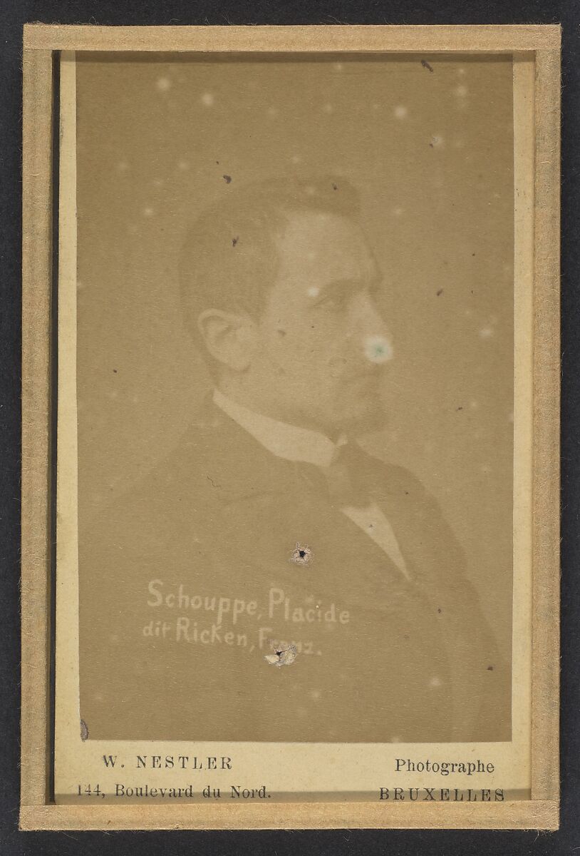 Schouppe. Placide. (dit Ricken, Franz)., Alphonse Bertillon (French, 1853–1914), Albumen silver print from glass negative 