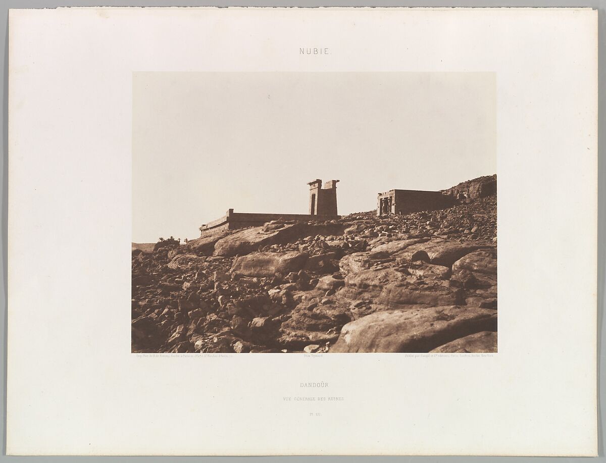 Dandoûr, Nubie, Félix Teynard (French, 1817–1892), Salted paper print from paper negative 