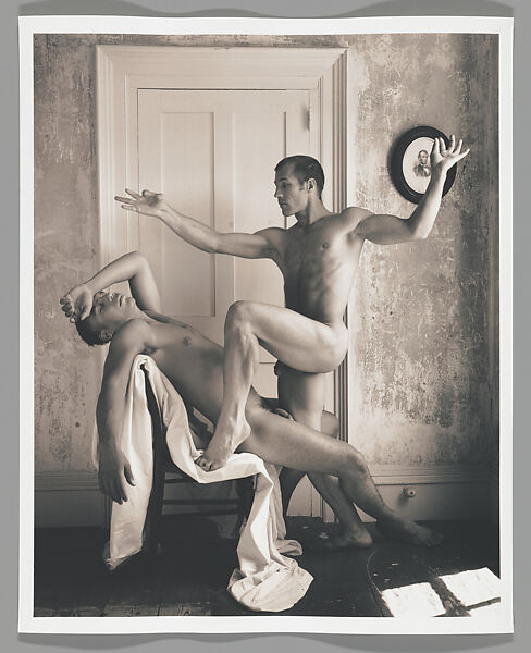 [Two Male Nudes], John Dugdale (American, born 1960), Platinum print 