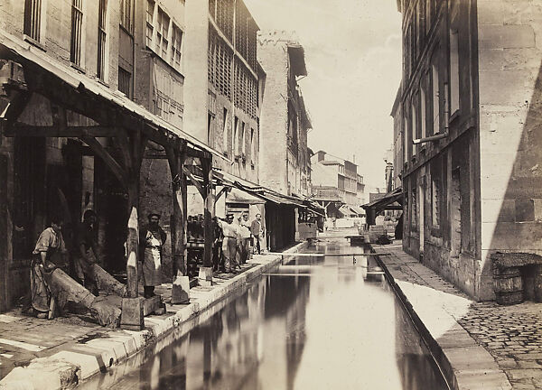 Cours de la Bièvre (Course of the Bièvre River) (fifth arrondissement), Charles Marville (French, Paris 1813–1879 Paris), Albumen silver print from glass negative 