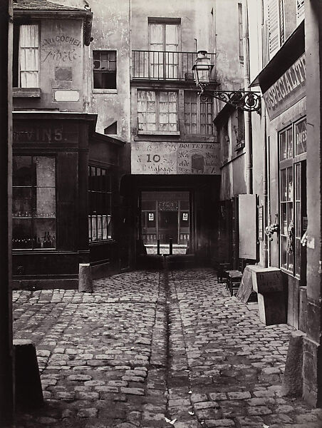 Passage Saint-Benoît (sixth arrondissement), Charles Marville (French, Paris 1813–1879 Paris), Albumen silver print from glass negative 