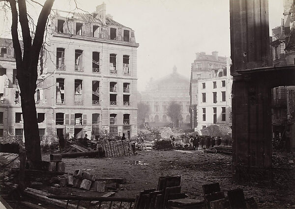 Percement de l'avenue de l'Opéra (Construction of the avenue de l'Opéra), Charles Marville (French, Paris 1813–1879 Paris), Albumen silver print from glass negative 