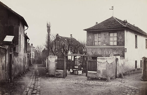 Coin de la rue des Rondeaux et de la rue des Prairies (Corner of the rue des Rondeaux and the rue des Prairies) (twentieth arrondissement), Charles Marville (French, Paris 1813–1879 Paris), Albumen silver print from glass negative 