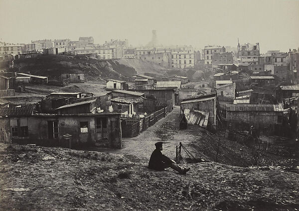 Haut de la rue Champlain (vue prise à droit) (Top of the rue Champlain) (View to the Right) (twentieth arrondissement), Charles Marville (French, Paris 1813–1879 Paris), Albumen silver print from glass negative 