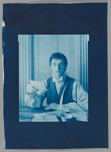 John Kelly in 19th Century Garb, John Dugdale (American, born 1960), Cyanotype 