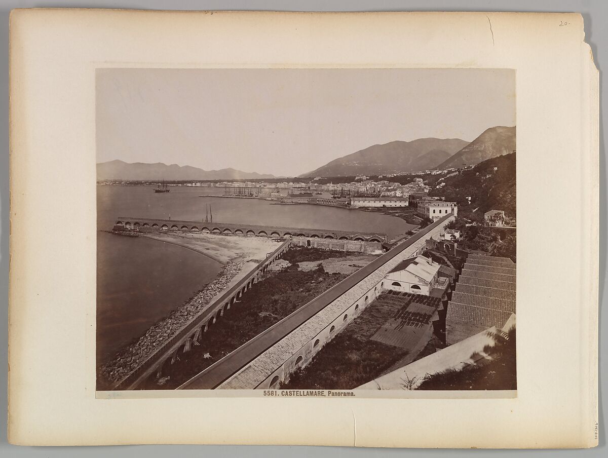 Castellamarre, Panorama, Unknown (Italian), Albumen silver print 