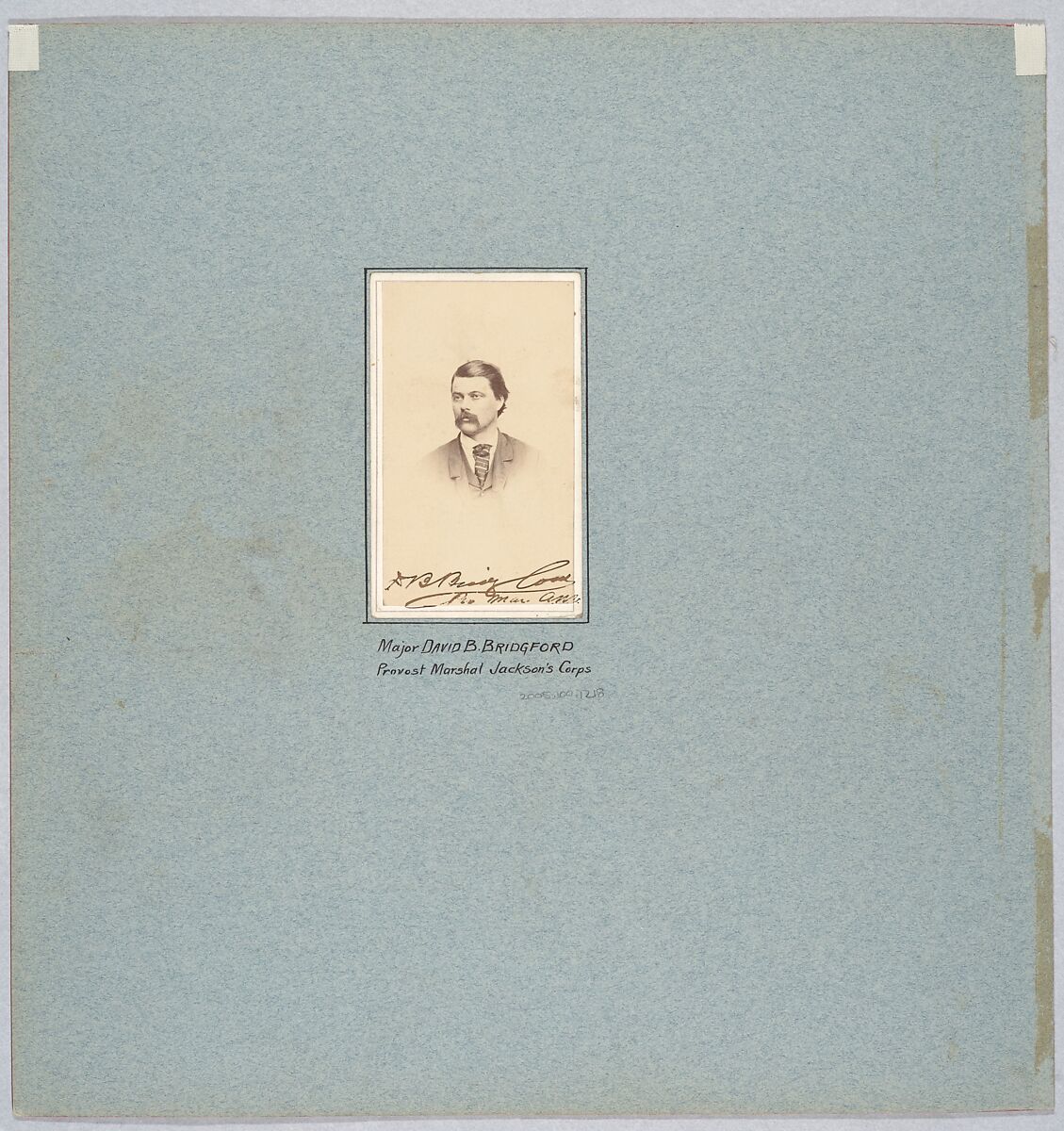 Major David B. Bridgford, Provost Marshal Jackson's Corps, Unknown (American), Albumen silver print 