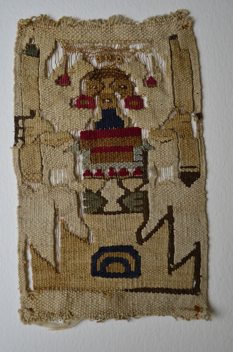 Textile Fragment, Figure, Camelid hair, cotton, Lambayeque (Sicán) 
