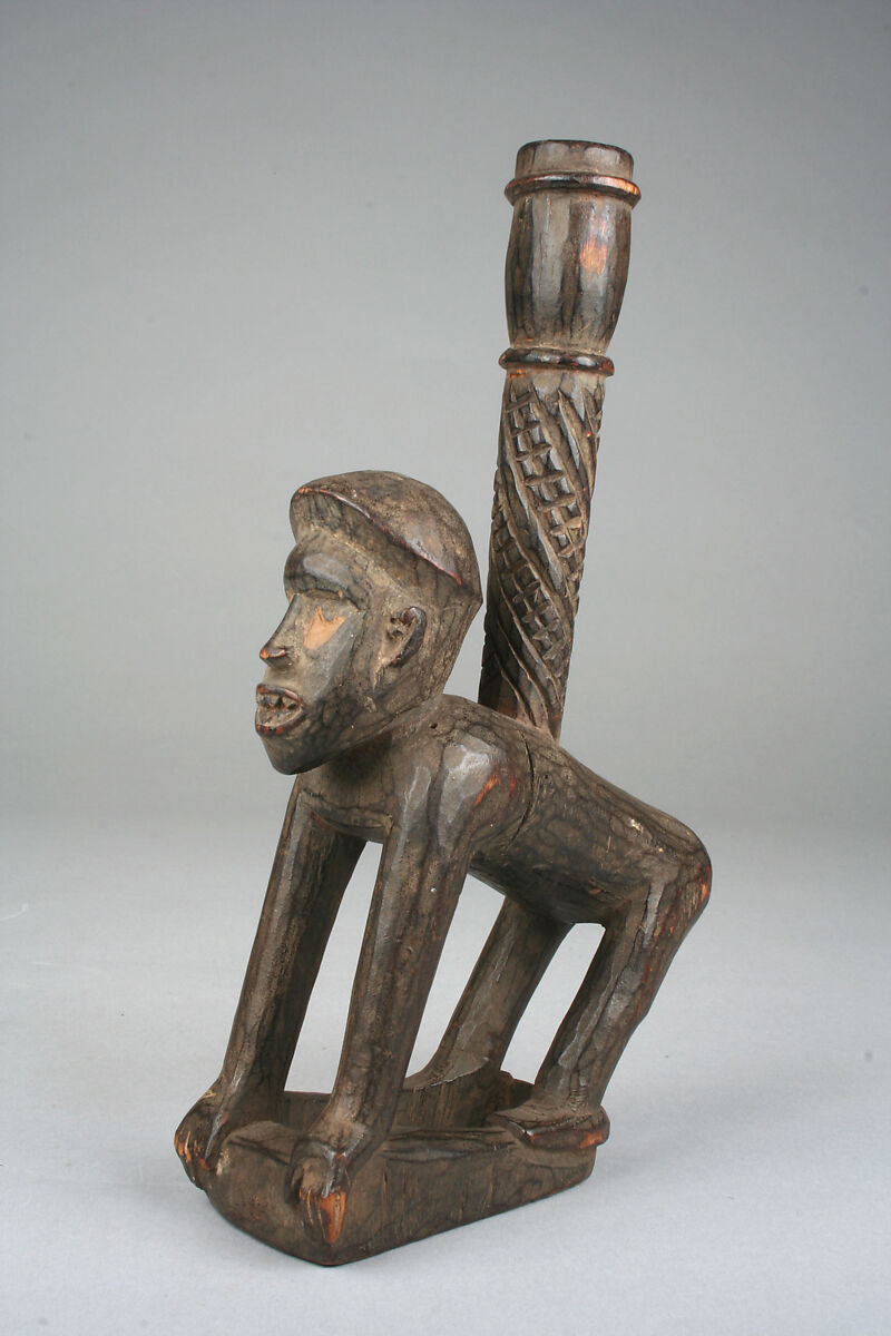 Monkey Figure, Wood, Kongo peoples (?) 