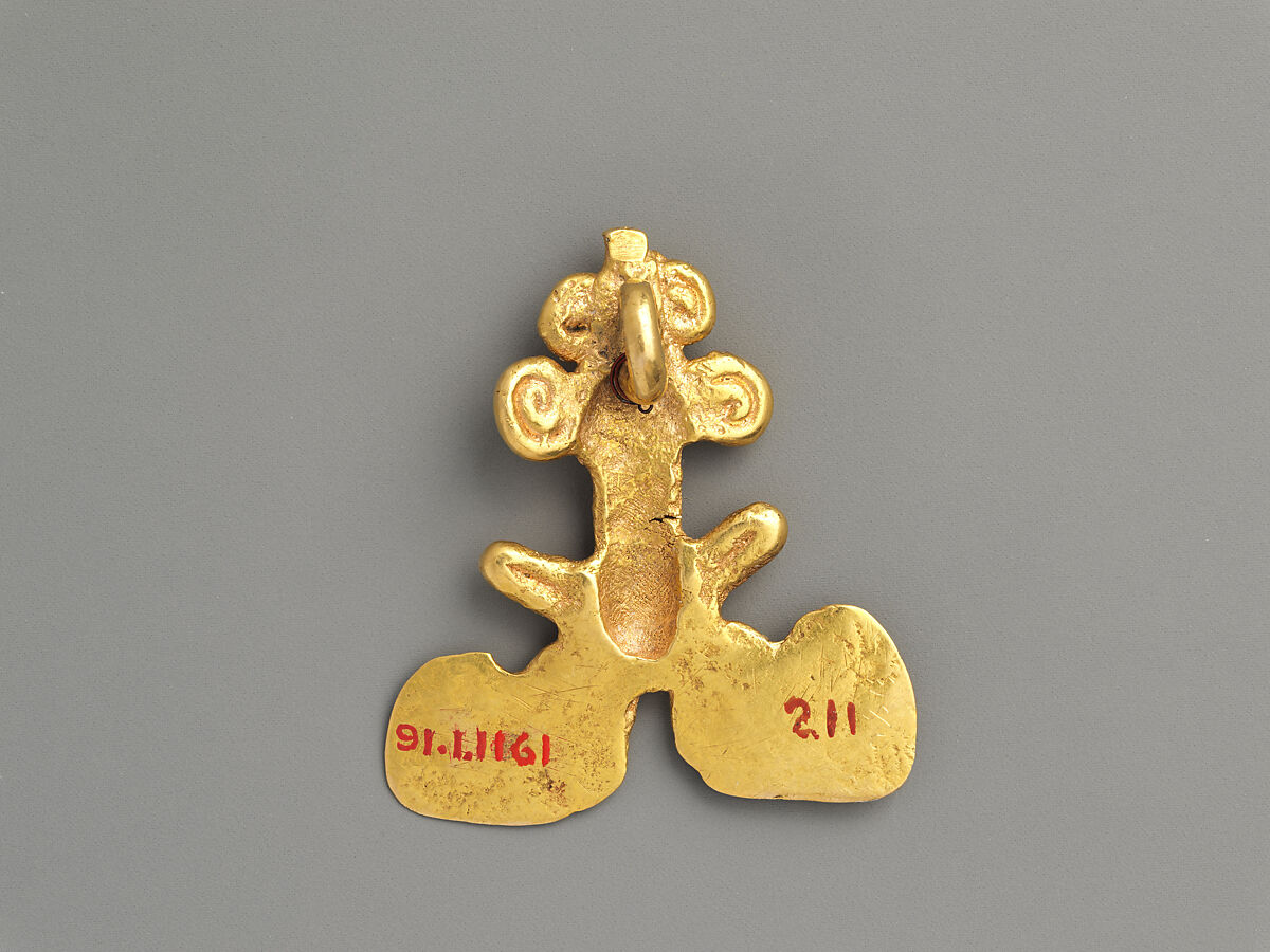 Frog pendant, Gold, Chiriqui