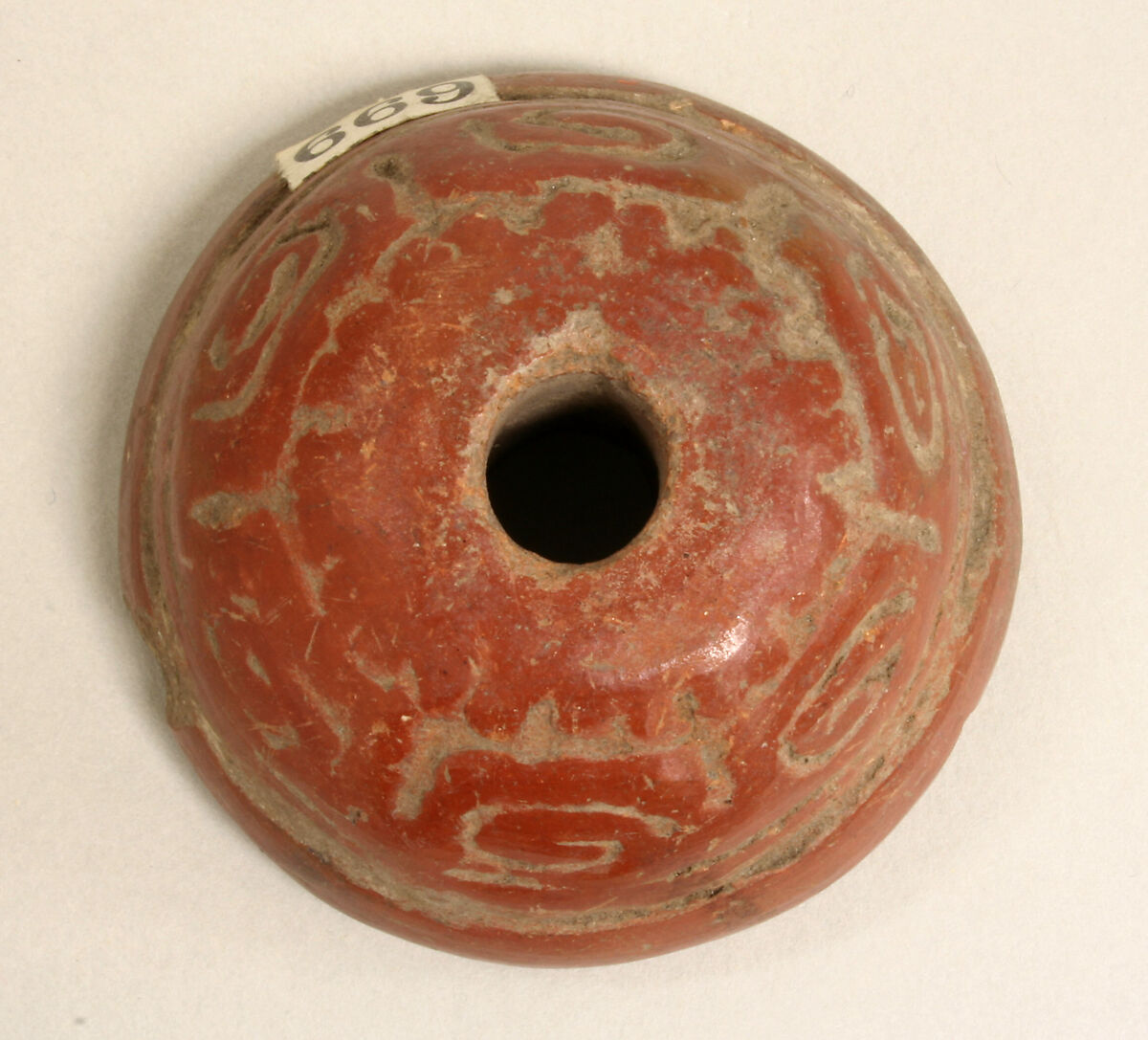 Spindle Whorl, Ceramic, Mexican 