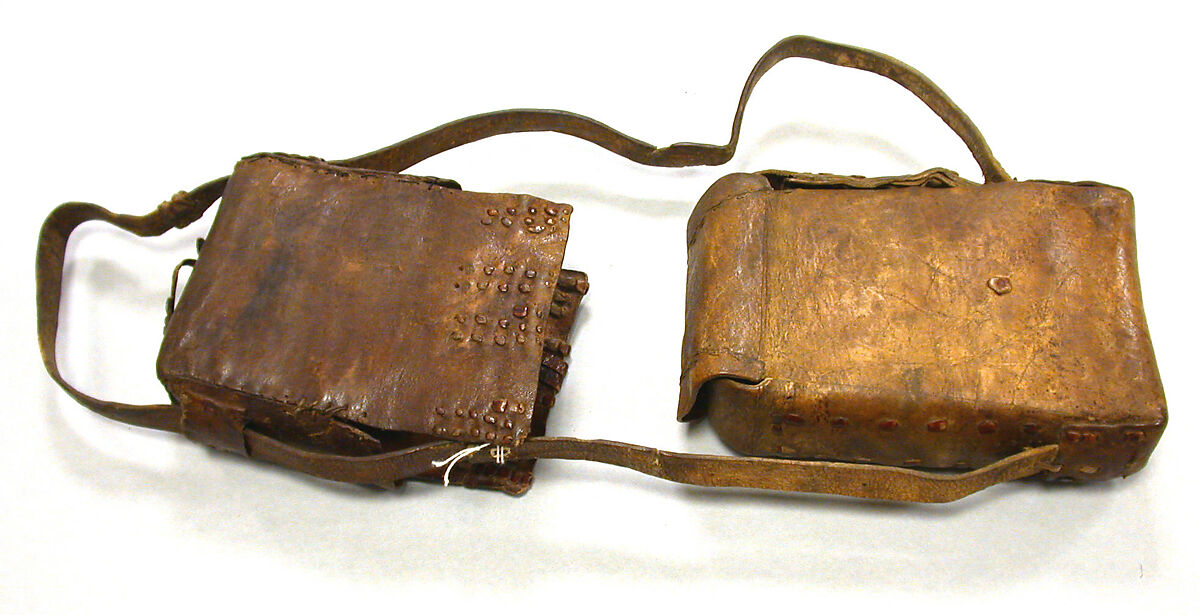 Prayer book with case (mahdar), Wäldä Maryam (African, Amhara or Tigrinya), Parchment (vellum), pigment (red, blue, ochre, and black), leather, wood, string